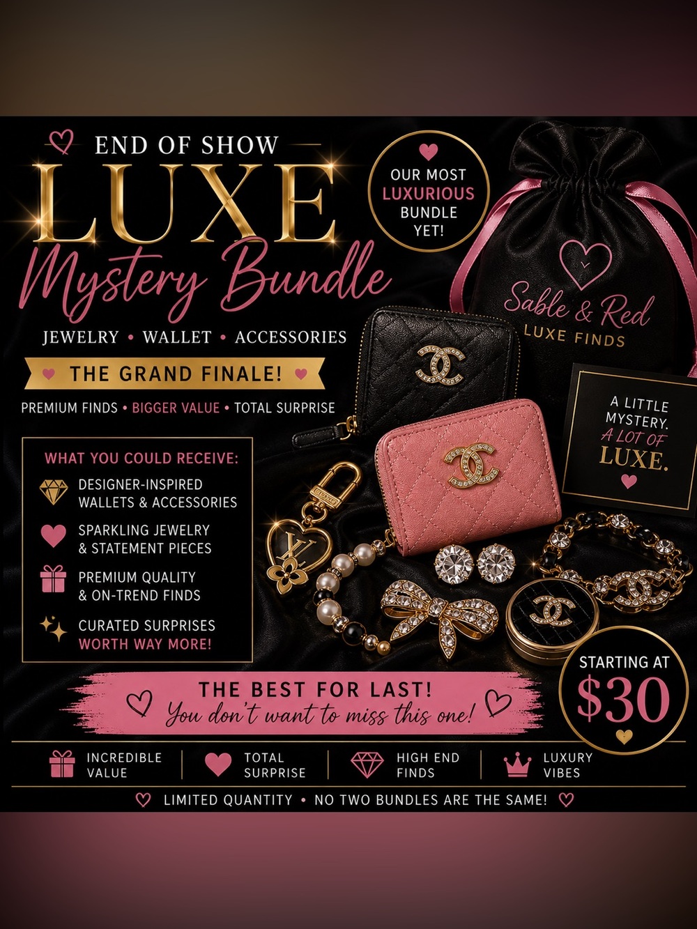 End Of Show Luxe Mystery Bundle Jewelry Wallet Accessories